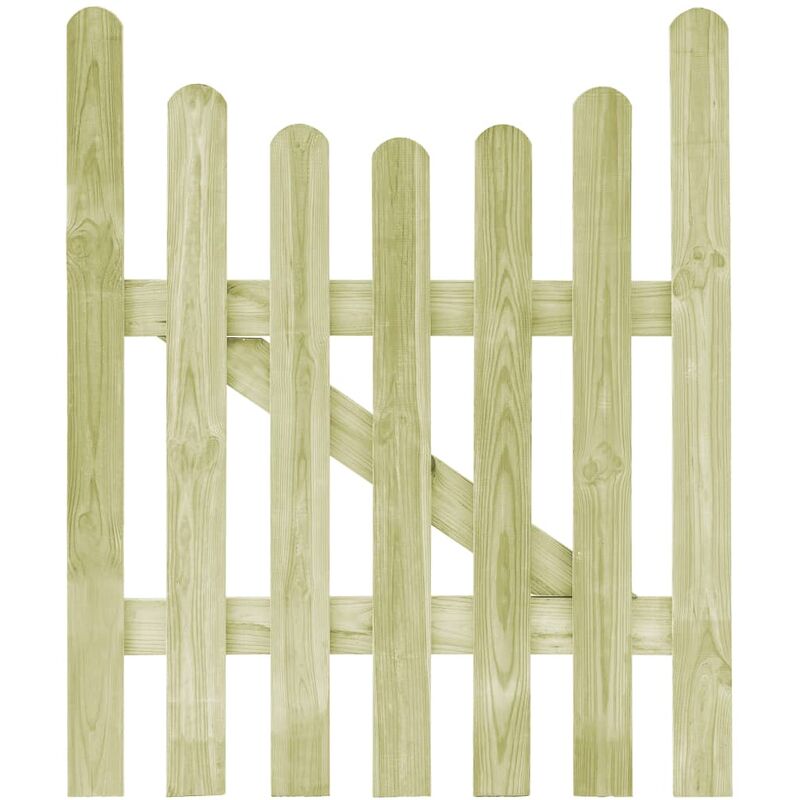 

Puerta de valla de madera de pino impregnada 100x120 cm