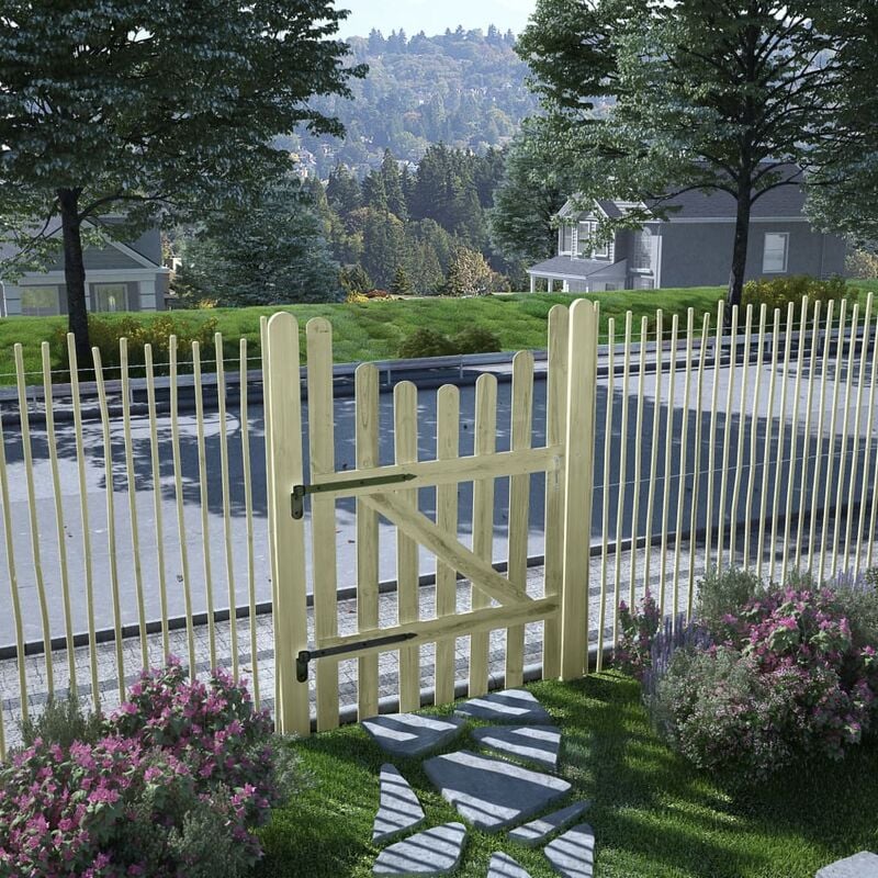 

Puerta de valla de madera de pino impregnada 100x150 cm