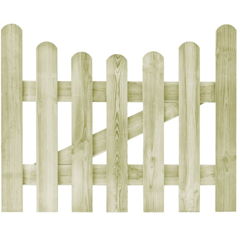 

Puerta de valla de madera de pino impregnada 100x80 cm