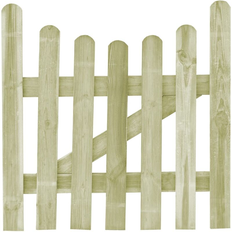 

vidaXL Puerta de valla de madera de pino impregnada 100x100 cm - Verde