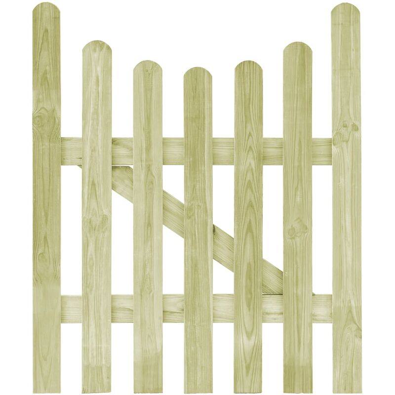 

vidaXL Puerta de valla de madera de pino impregnada 100x120 cm - Verde