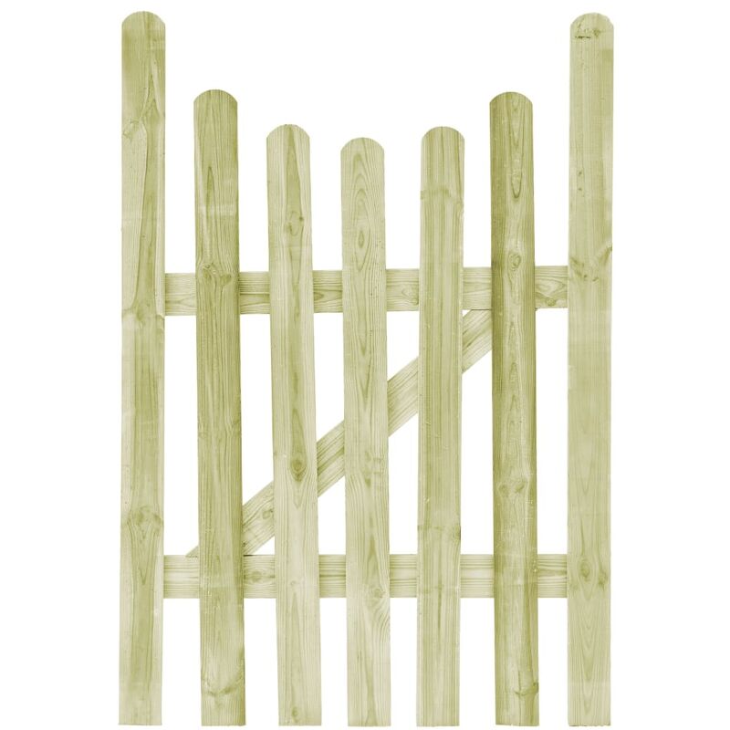 

vidaXL Puerta de valla de madera de pino impregnada 100x150 cm - Verde