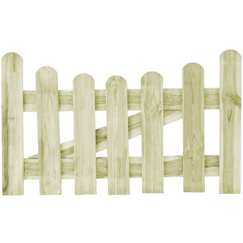 

vidaXL Puerta de valla de madera de pino impregnada 100x60 cm - Verde
