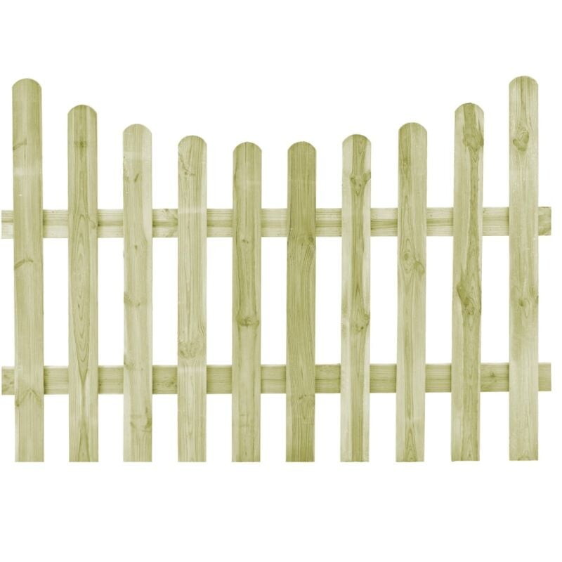 

vidaXL Puerta de valla de madera de pino impregnada 170x120 cm - Verde