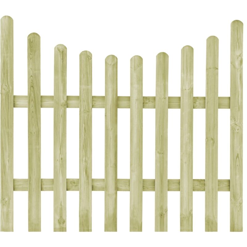 

vidaXL Puerta de valla de madera de pino impregnada 170x150 cm - Verde