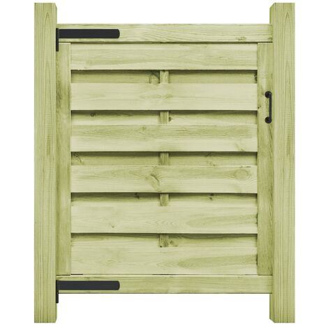 Puerta de valla madera de pino impregnada verde 100x100 cm vidaXL