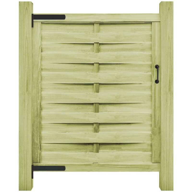 

Puerta de valla madera de pino impregnada verde 100x125 cm - Verde