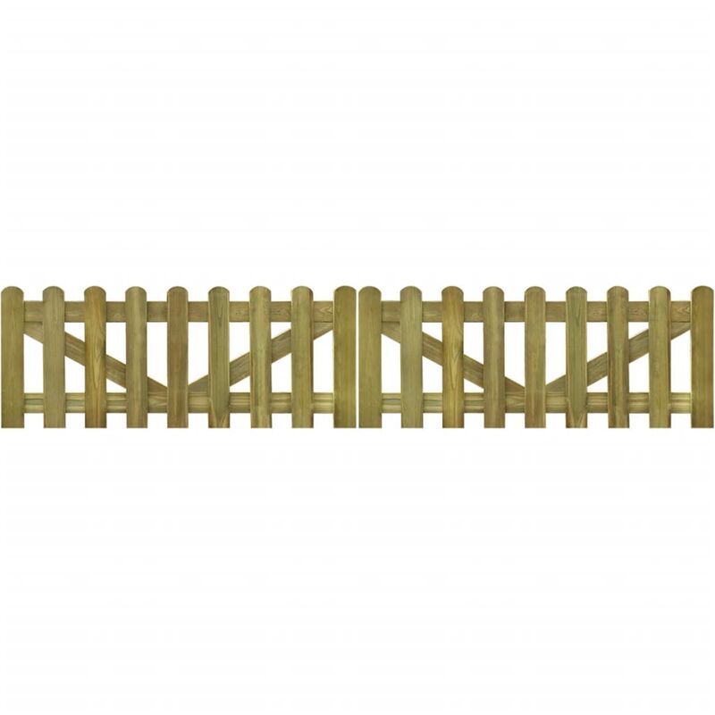 

Puerta de valla madera impregnada 2 unidades 300x60 cm