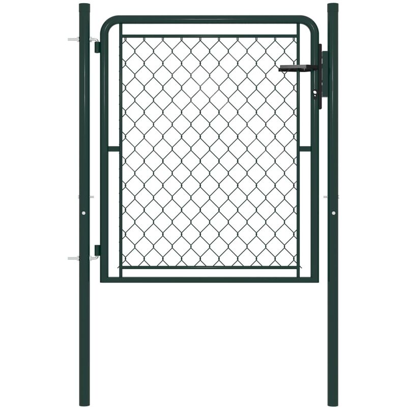 

Puerta de valla para jardín acero verde 100x75 cm - Verde - Vidaxl
