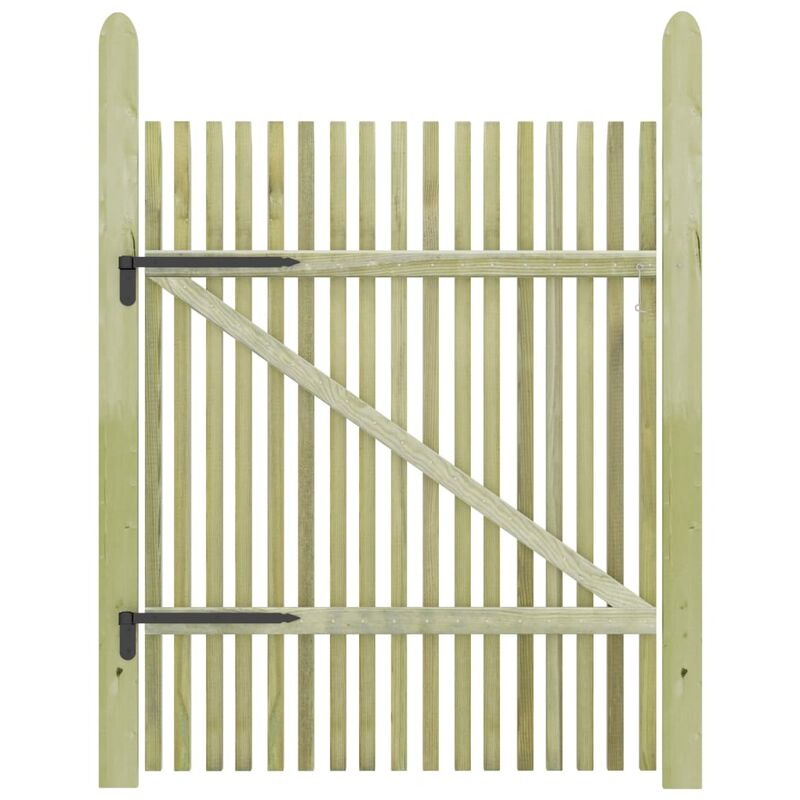 

Puerta de valla postes madera de pino impregnada 100x150 cm - Marrón - Vidaxl