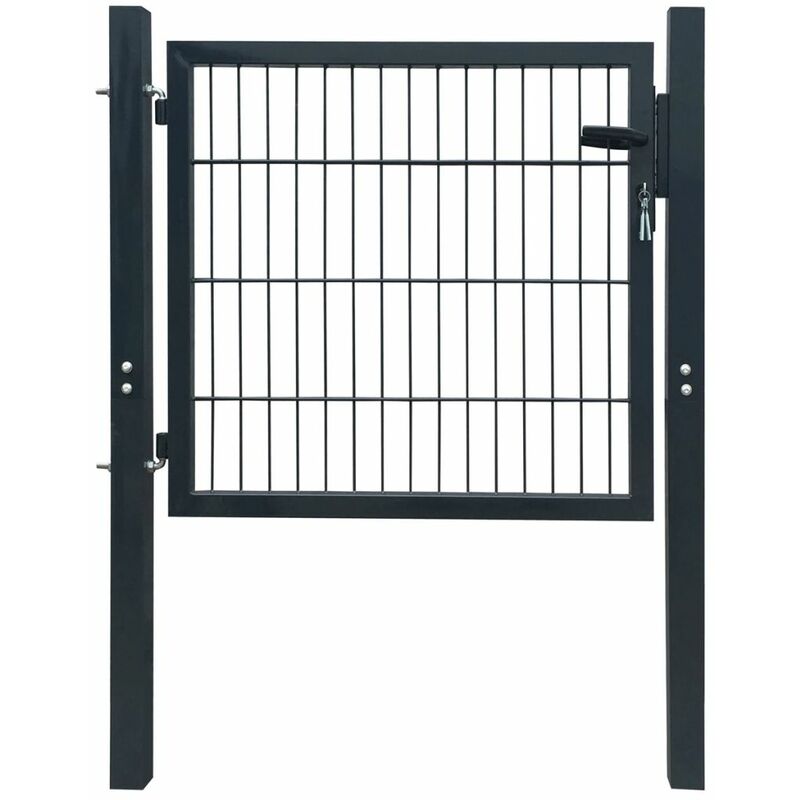 

Puerta de verja 2D (sencilla) gris antracita 106 x 130 cm