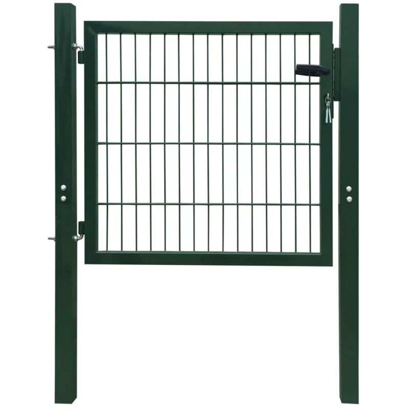 

Puerta de Verja 2D Individual Verde 106x130 cm - Verde - Vidaxl