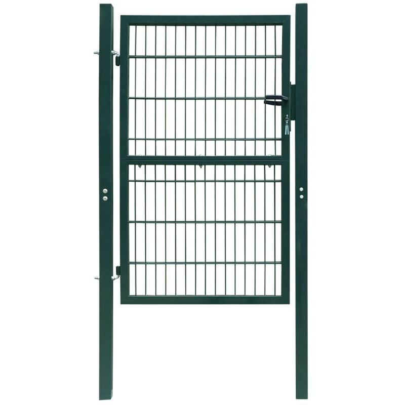 

Puerta de Verja 2D Individual Verde 106x190 cm - Verde - Vidaxl