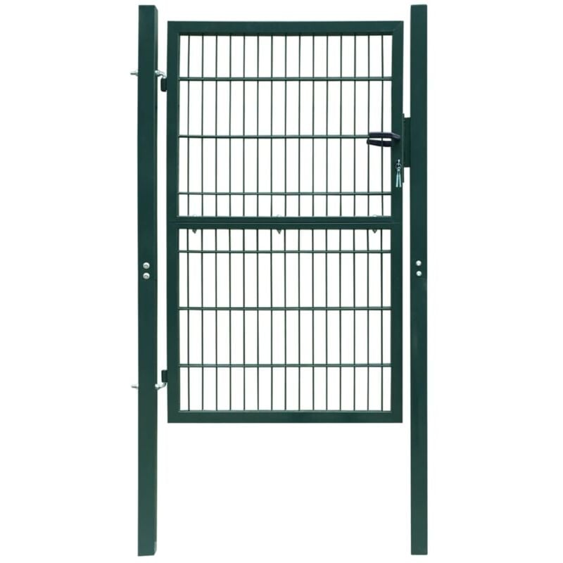 

Puerta de Verja 2D Individual Verde 106x210 cm - Verde - Vidaxl
