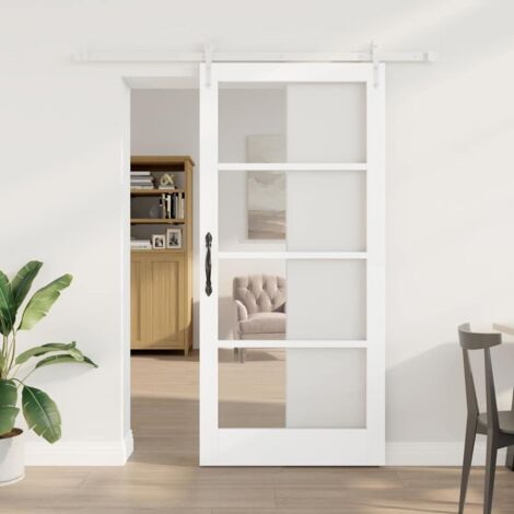 Puerta Deslizante Manual  93 x 202 cm Madera y metal