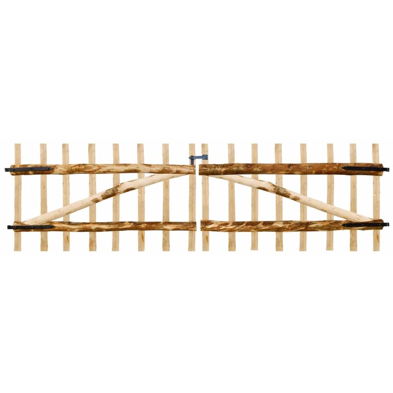 

Puerta doble para valla 300x90 cm madera de avellano