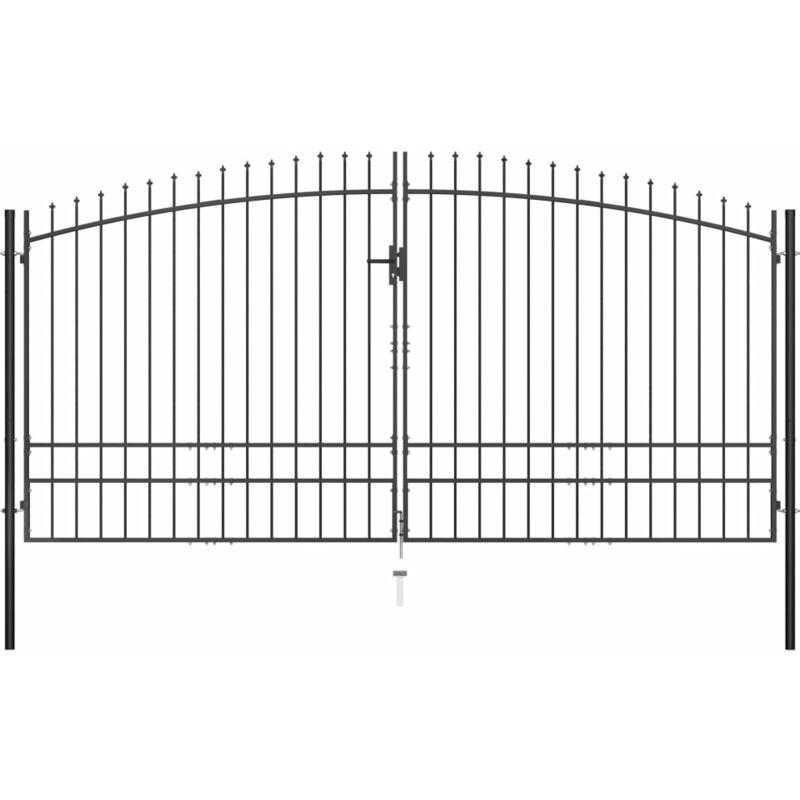 

Puerta doble para valla con puntas de lanza 400x248 cm