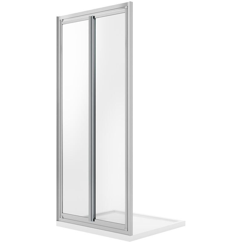

Puerta de ducha 100CM H198 Cristal Transparente Apertura a Saloon con Doble Puerta Batiente mod. West
