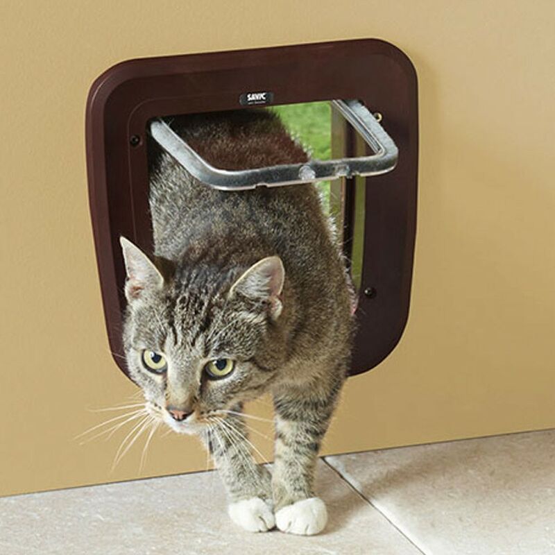 

Global - Puerta gatera color marron | Entrada para gatos Access 4-Way | Puerta para gatos