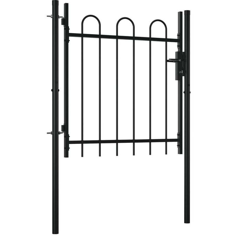 

Puerta individual para valla con puntas de aro 100x75 cm