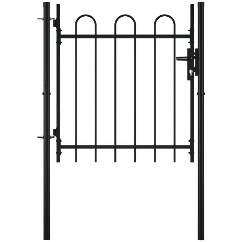

Puerta individual para valla con puntas de aro 100x75 cm