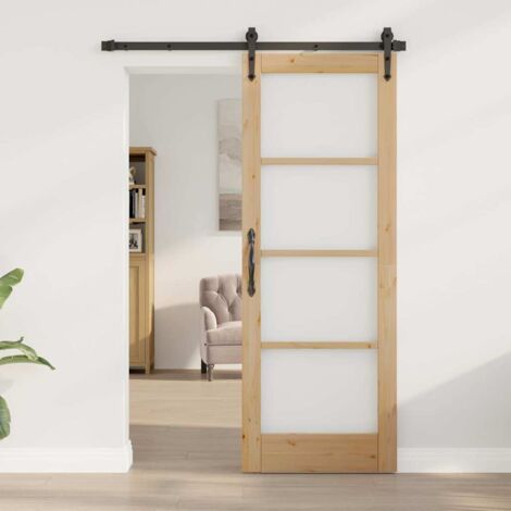 Puerta Interior con Cristal ORKDAL Marrón 73.5 x 198.5 cm