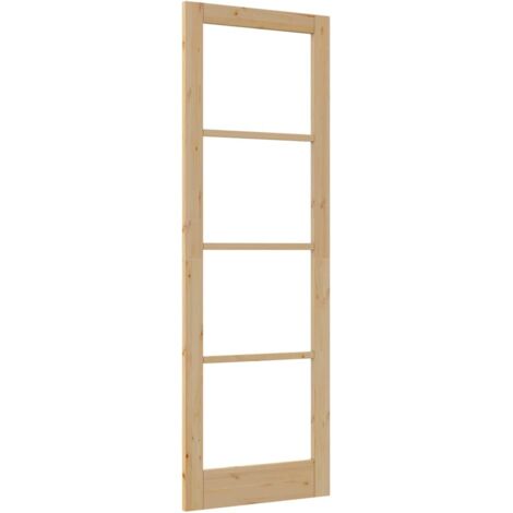 Puerta Interior con Cristal ORKDAL Marrón 78 x 232 cm vidaXL