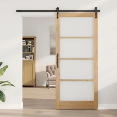 Puerta Interior con Cristal ORKDAL Marrón 93 x 211 cm