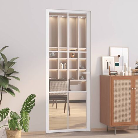 Puerta interior vidrio EGS y aluminio  76x201,5 cm