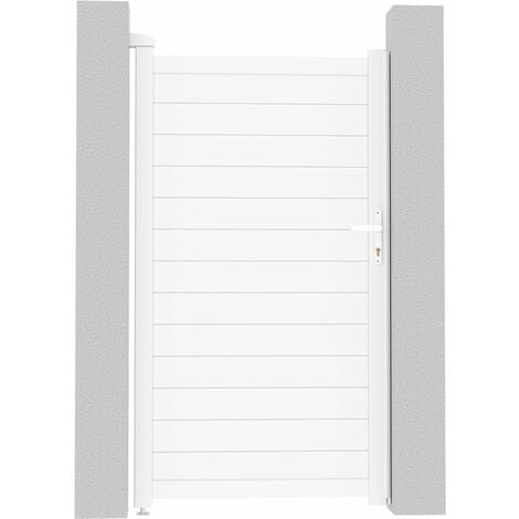 Puerta jardin de aluminio Eric - 101.2 x 180.9 cm - Blanco