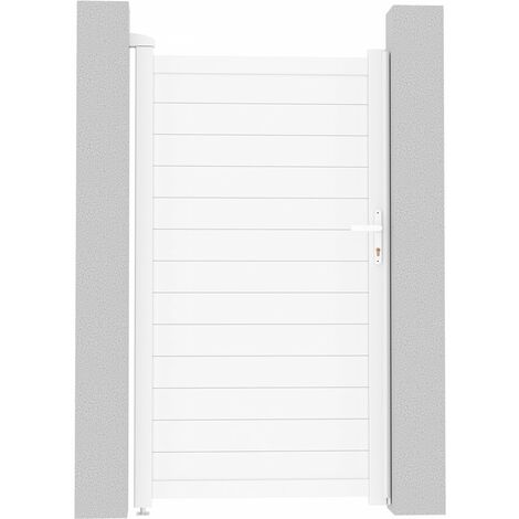 Puerta jardin de aluminio Eric - 101.2 x 180.9 cm - Blanco - Blanc- RAL9003.