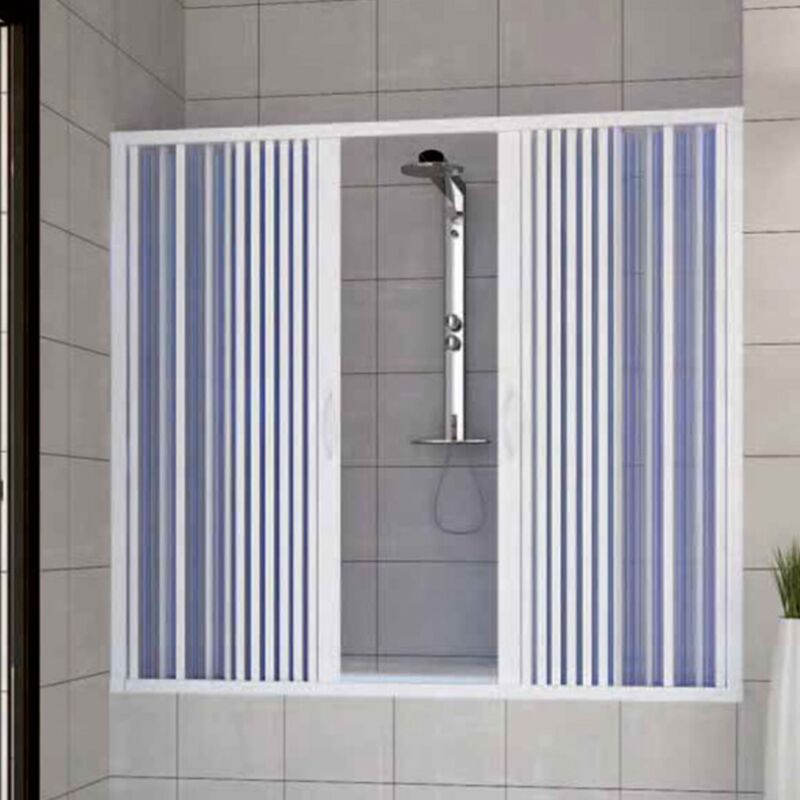 

Mampara de bañera de pvc h 150 cm mod. Nina 150 cm con apertura central