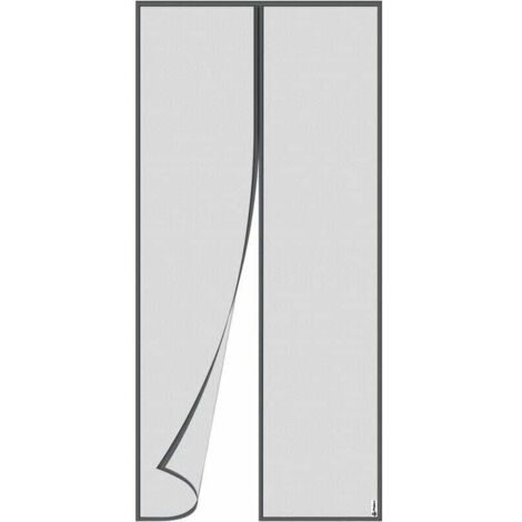 Puerta mosquitera magnética Kartokner - Dimensiones 90 x 210 cm (36 x 82 pulgadas) - Cortina magnética antimosquitos para puertas y ventanas - Color gris