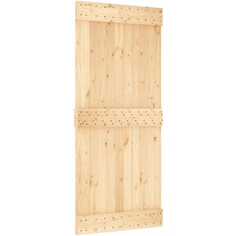 vidaXL Madera Maciza de Pino Puerta Corrediza Entrada Deslizante Multitalla