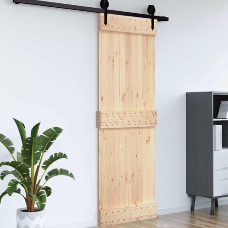 Puerta  Natural 85 x 210 cm Madera de Pino Sólido