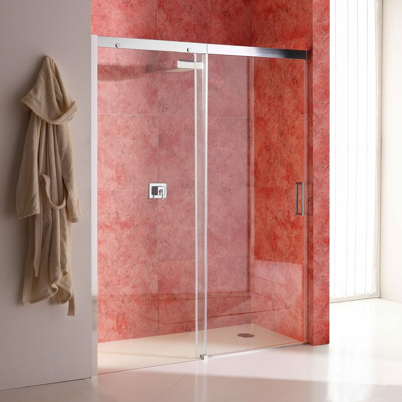 

Puerta Nicho De Ducha 130 Cm Lado Fijo En Cristal Transparente Izquierdo