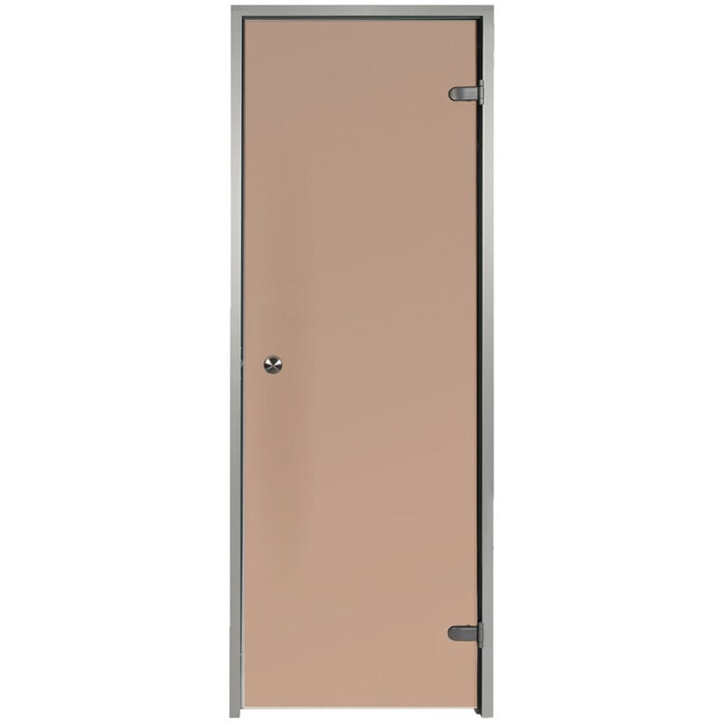 

Puerta para baño de vapor bronce 60 x 190 cm con marco de aluminio