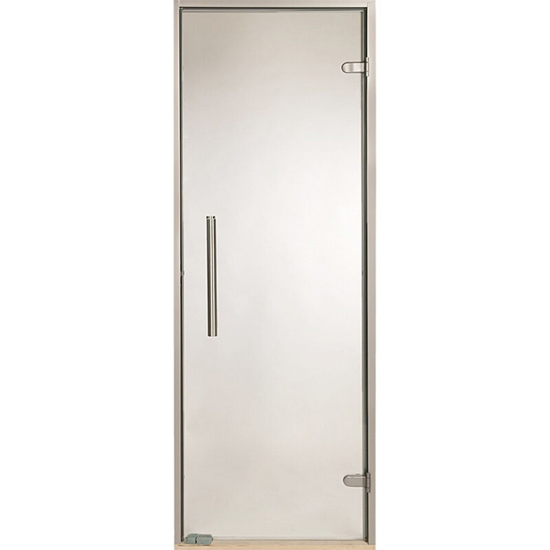 Desineo - Puerta para baño turco transparente 70 x 190 cm marco de aluminio