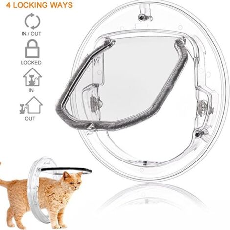 Puerta para gatos para perros y gatos, puerta grande para gatos para ventanas con puertas correderas