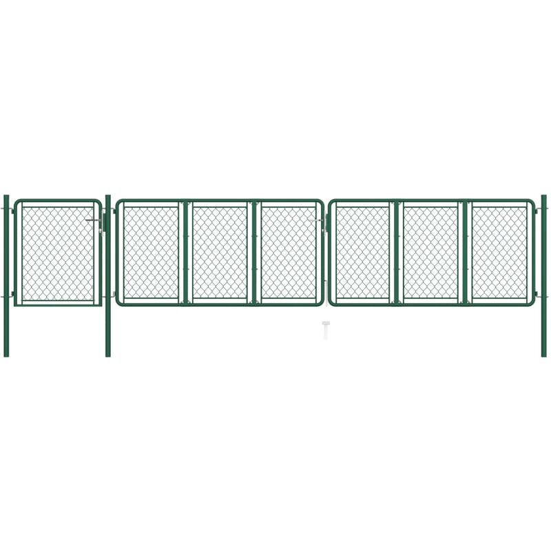 

Puerta para jardín acero 75x495 cm verde