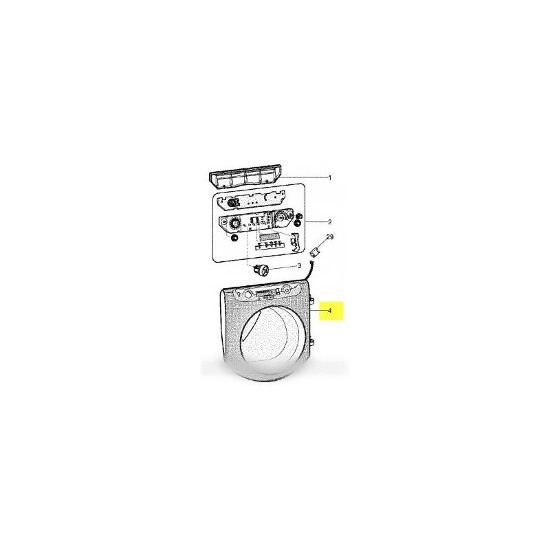 Puerta para lavadora hotpoint - ariston C00276084