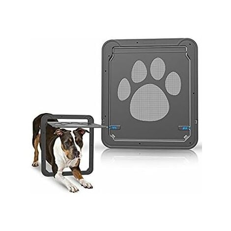PETLESO Puerta para perro para puerta mosquitera, puerta mosquitera para  mascotas para perros pequeños y gatos con solapa magnética con cerradura  para