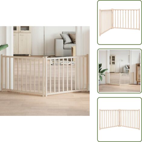 Puerta para perros de abeto - vidaXL Puerta para perros plegable 2 paneles madera de abeto 160 cm -