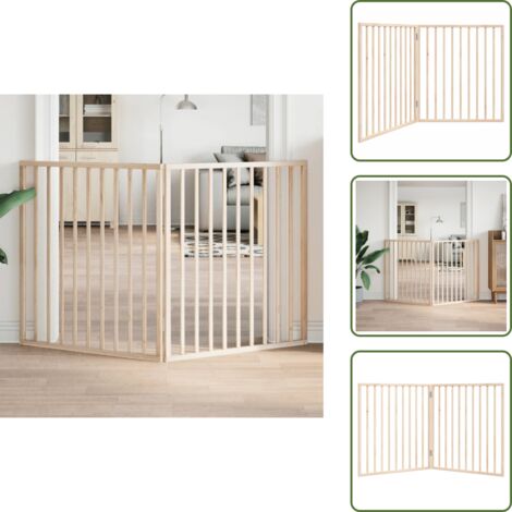 Puerta para perros de álamo - vidaXL Puerta para perros plegable de 2 paneles, 160 cm, madera de álamo - Puerta para perros de 160 cm