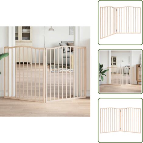 Puerta para perros plegable - vidaXL Puerta para perros plegable 2 paneles madera de álamo 160 cm - Puerta para perros de álamo