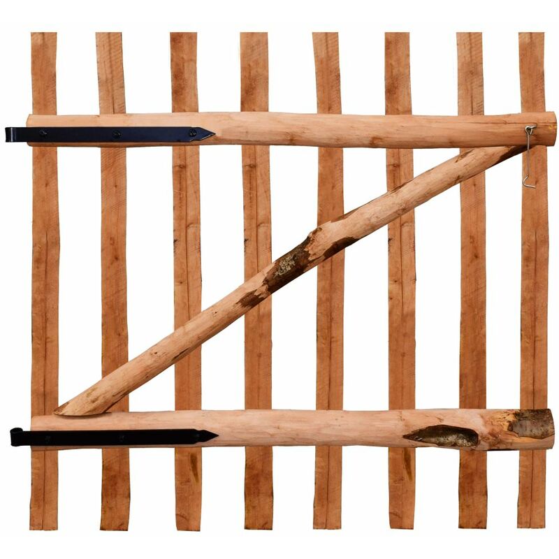 

Puerta para valla 100x100cm madera de avellano impregnada