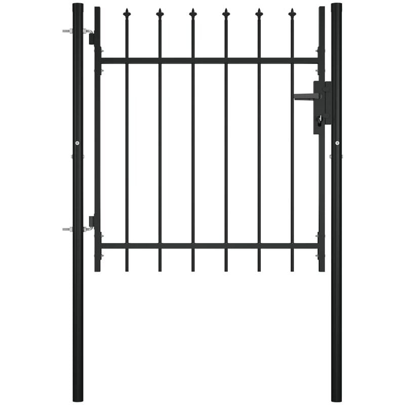 

Puerta para valla con puntas de lanza 100x75 cm
