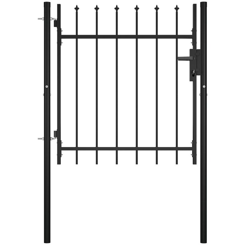 

Puerta para valla con puntas de lanza 100x75 cm