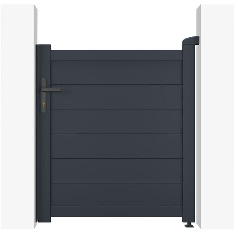 Puerta peatonal gris EIGER 100 x 115 cm