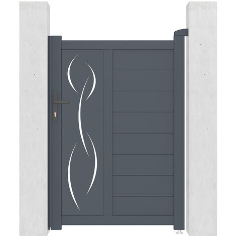 Puerta peatonal gris LIFE 100 x 140 cm